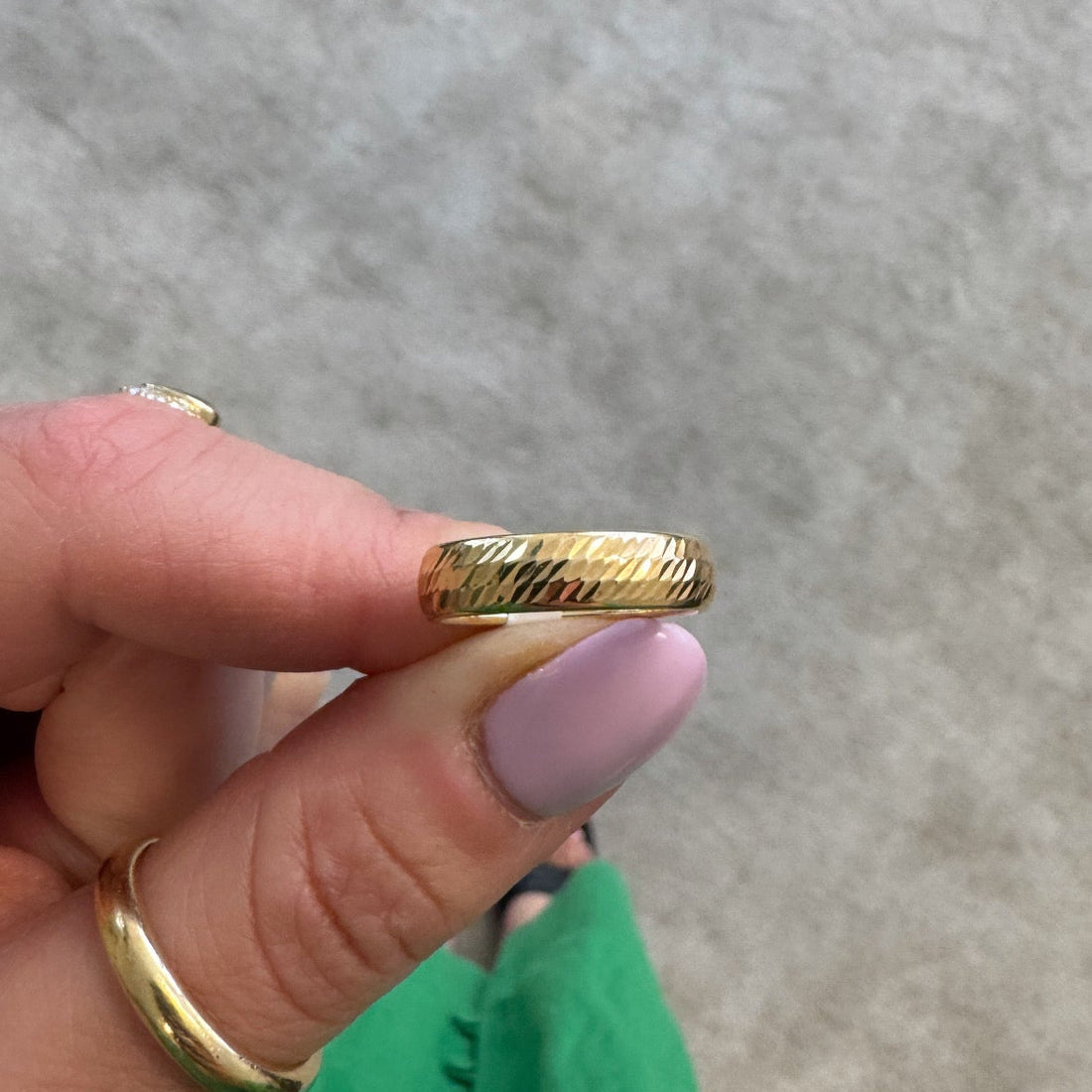Sapporo Diamond Cut Gold Band