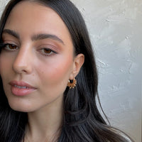 Frida Ornamental Gold Hoop Earrings
