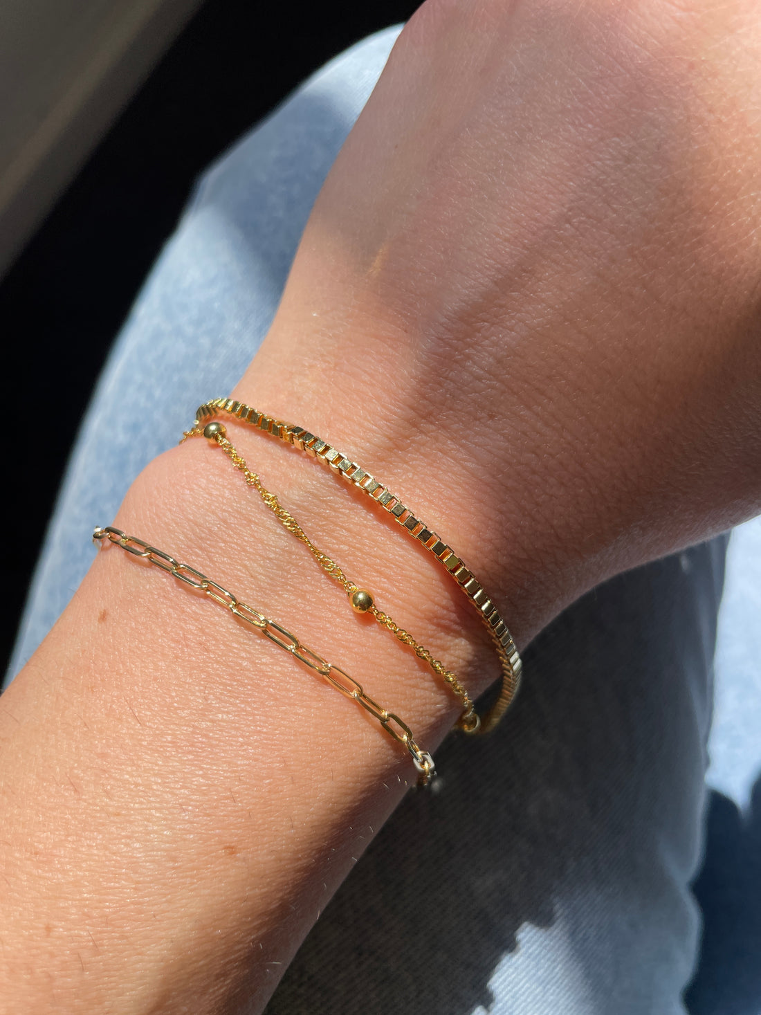 Ravello Paper Link Gold Necklace Bracelet