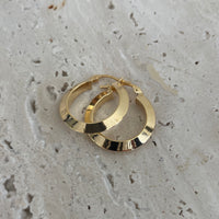 Billie Knife Edge Gold Hoop Earrings