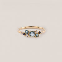 Sardinia Aquamarine Topaz Diamond Ring