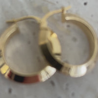 Billie Knife Edge Gold Hoop Earrings