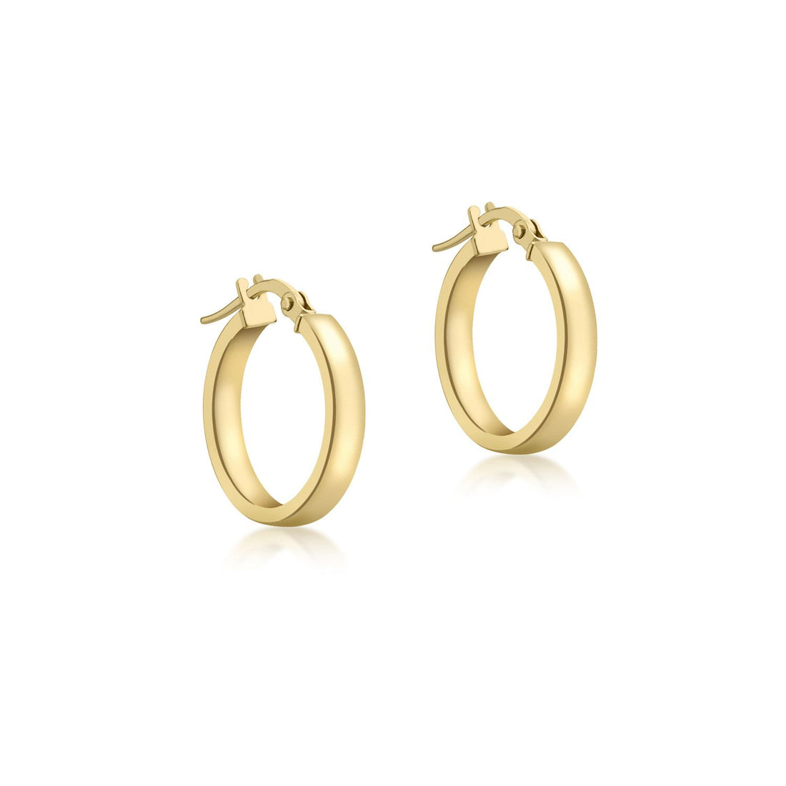 Tribeca Gold Flat Edge Hoop