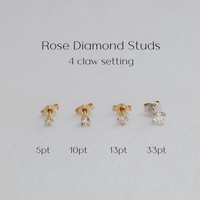 Rose Diamond Stud Pair