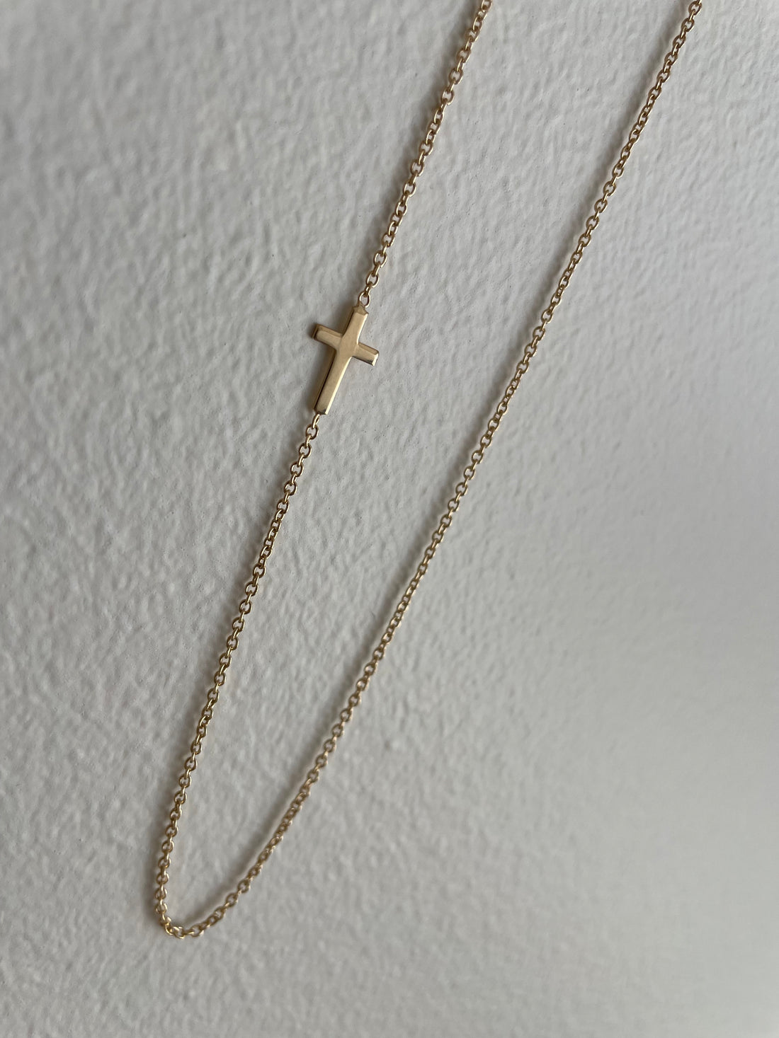Magdalene Fixed Cross Gold Necklace + Bracelet
