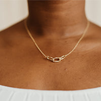 Bari Triple Curb Link Gold Necklace