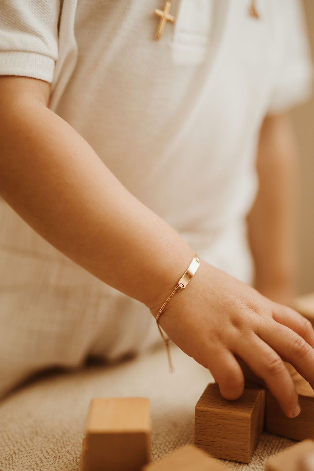 Beau Gold ID Bracelet