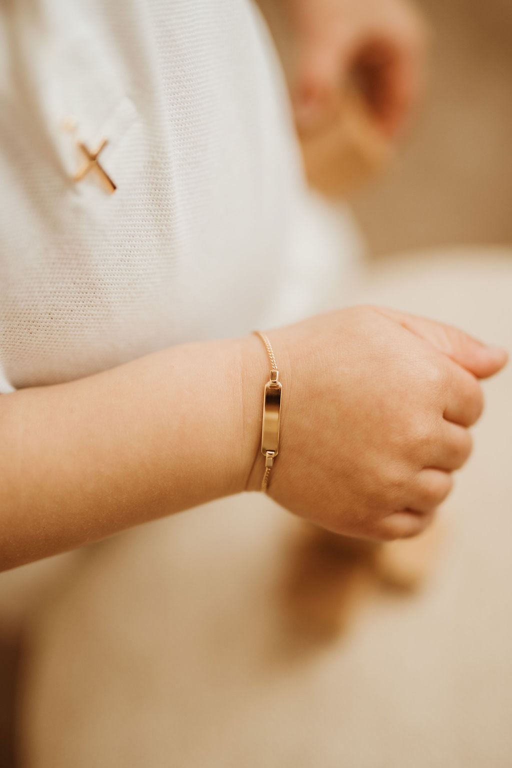Beau Gold ID Bracelet