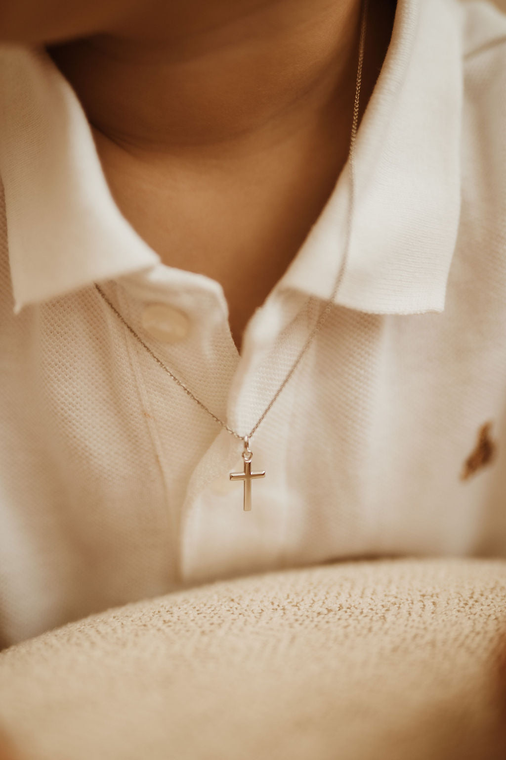 Petite Silver Cross Necklace