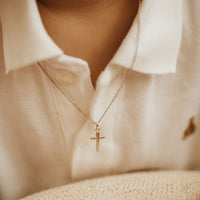 Petite Silver Cross Necklace