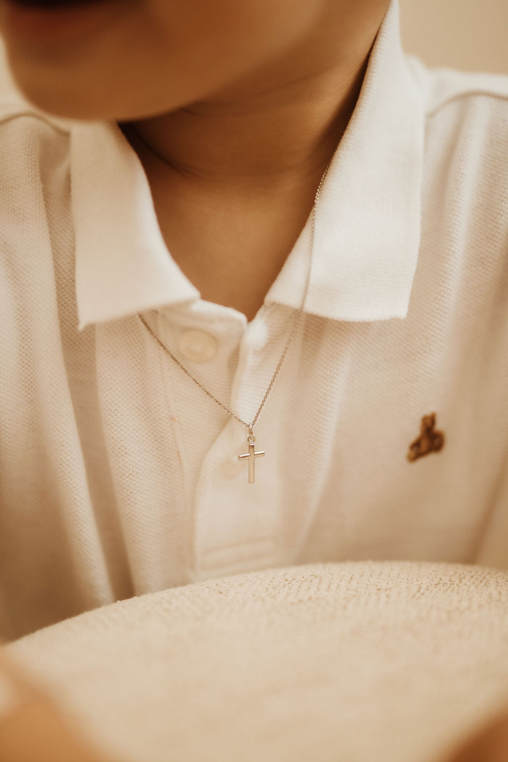 Petite Silver Cross Necklace