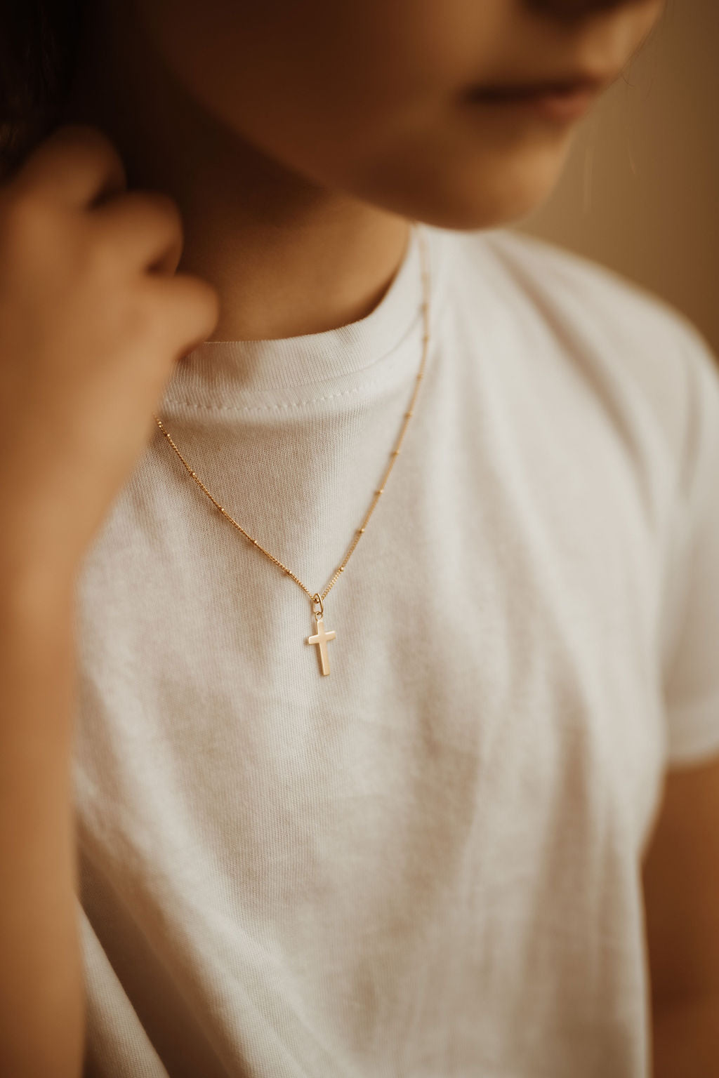 Petite Plain Gold Cross