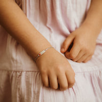 Scarlett Silver Heart Baby ID bracelet