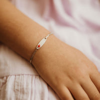 Scarlett Silver Heart Baby ID bracelet