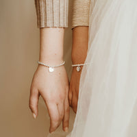 Mother's Day Mini & Me Silver Heart Bead Bracelet
