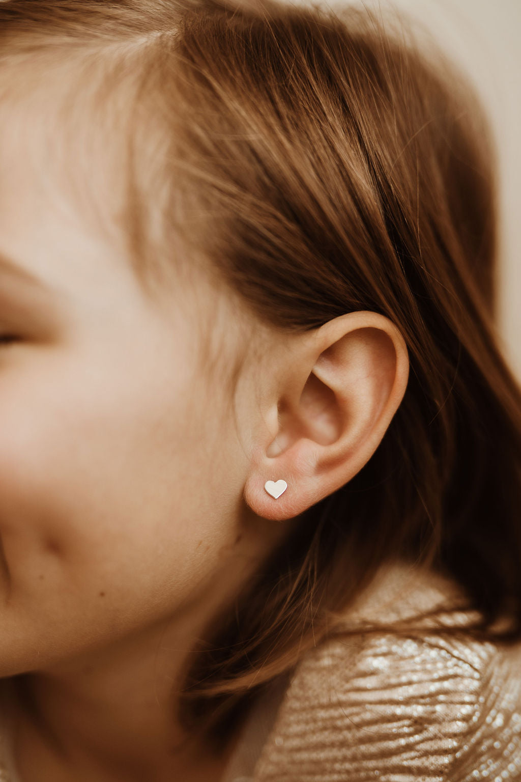 Vida Heart Silver Stud