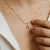 Quatrefoil Ruby and Diamond Pendant