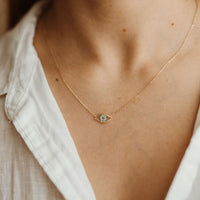 Evil Eye Gold Necklace Pendant