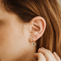 Evil Eye Gold Drop Earring