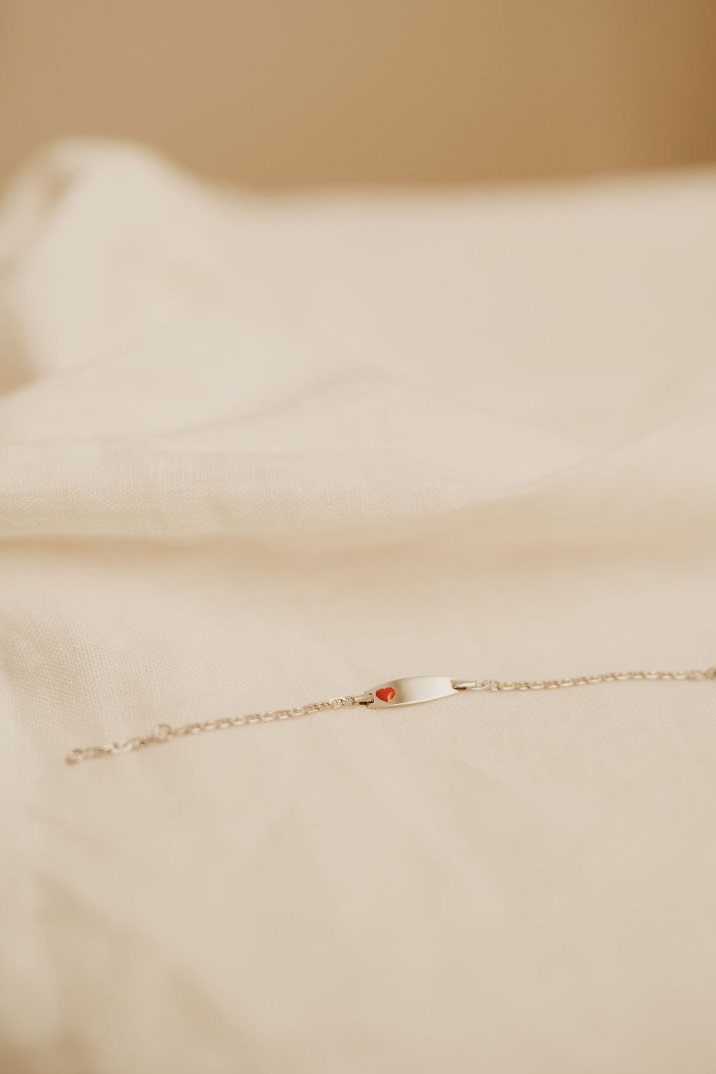 Scarlett Silver Heart Baby ID bracelet