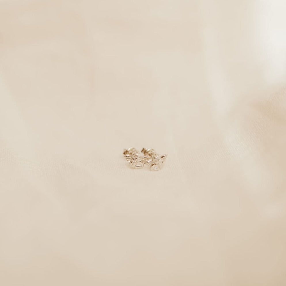 Cherub Angel Silver Studs