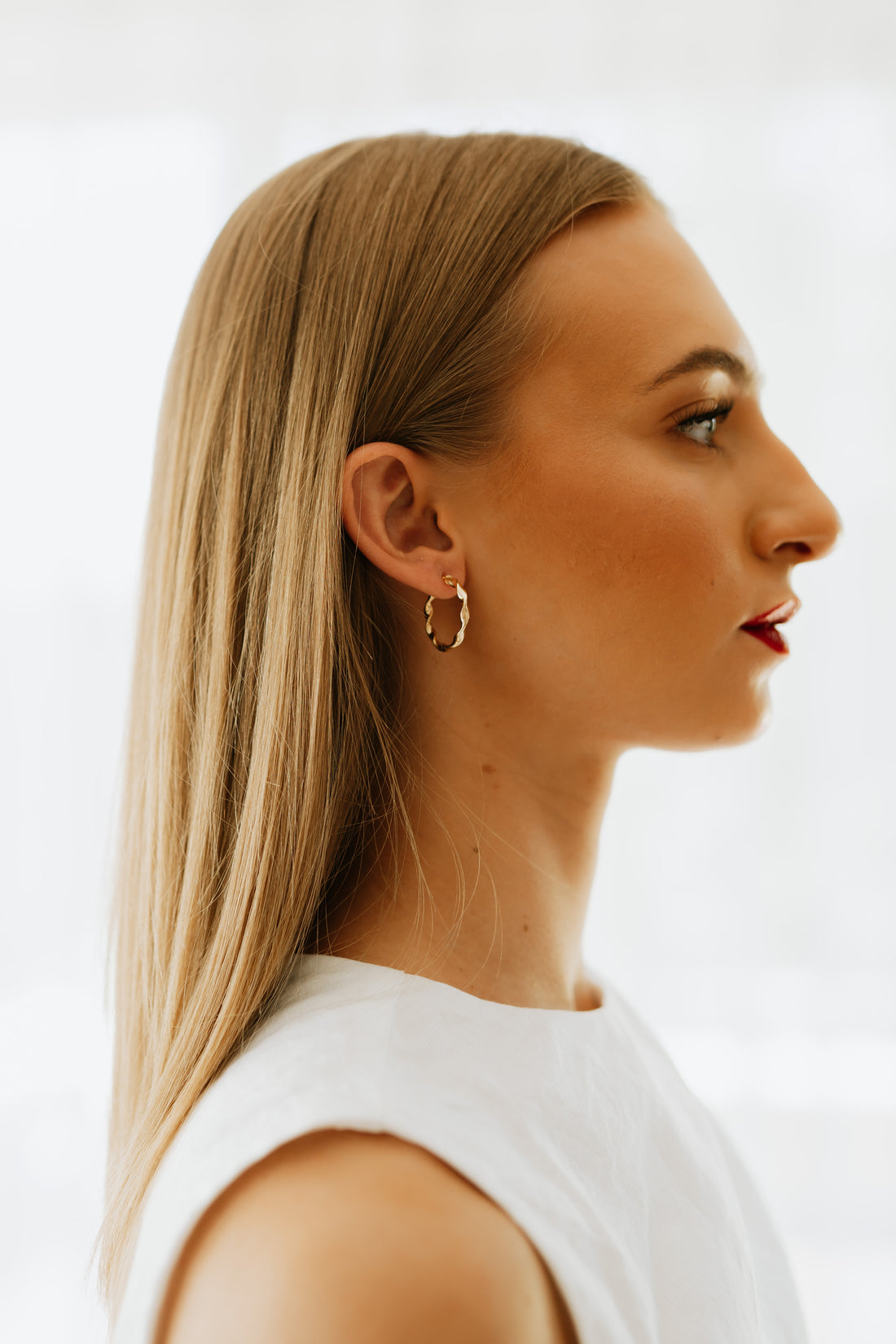 Salina Gold Twist Hoops