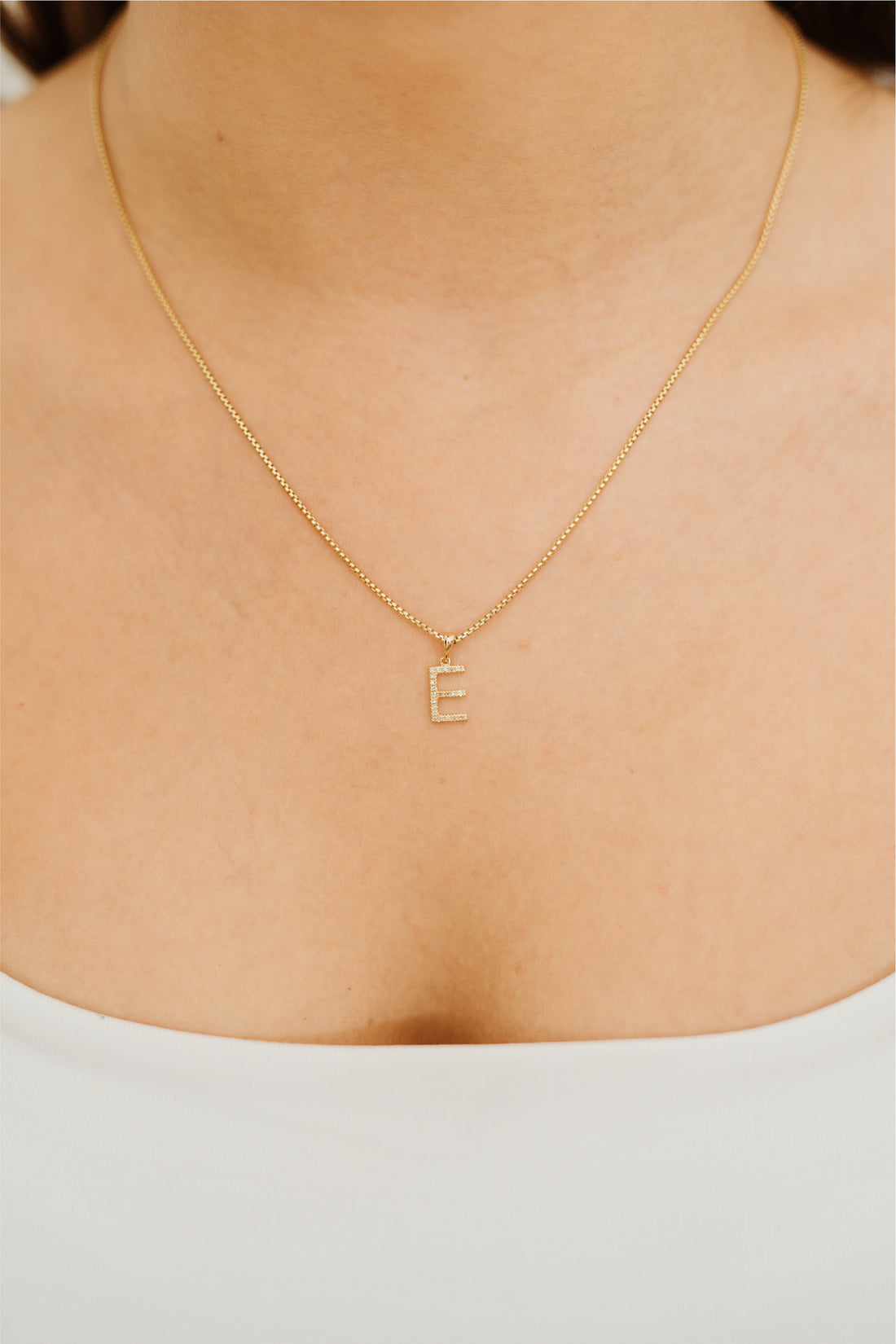 Diamond Initial Gold Pendant