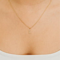 Diamond Initial Gold Pendant