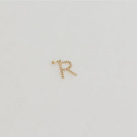 Diamond Initial Gold Pendant
