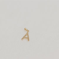 Diamond Initial Gold Pendant