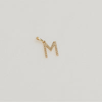 Diamond Initial Gold Pendant
