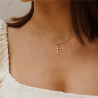 Diaz Diamond Cross Pendant Gold