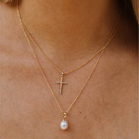 Diaz Diamond Cross Pendant Gold
