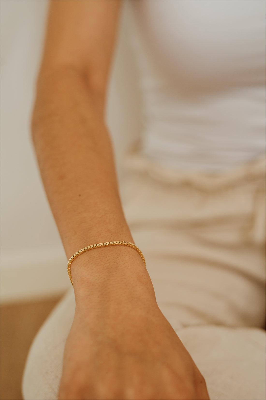 Geneva Venetian Box Gold Bracelet and Necklace
