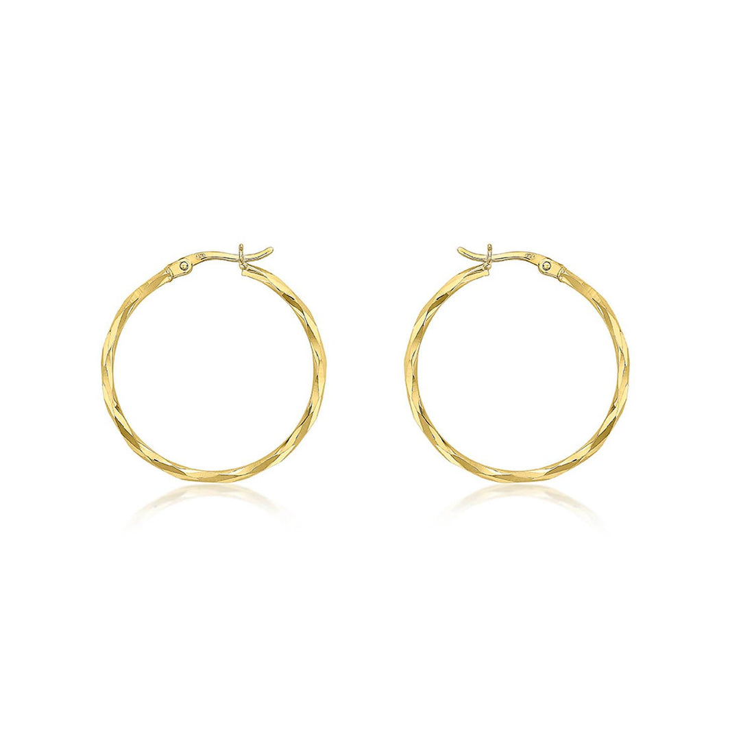 Amalfi Diamond Cut Gold Hoops