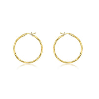 Amalfi Diamond Cut Gold Hoops