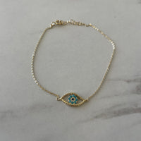 Evil Eye Gold Necklace Pendant