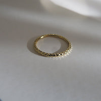 Zana Diamond Cut Gold Stack Ring