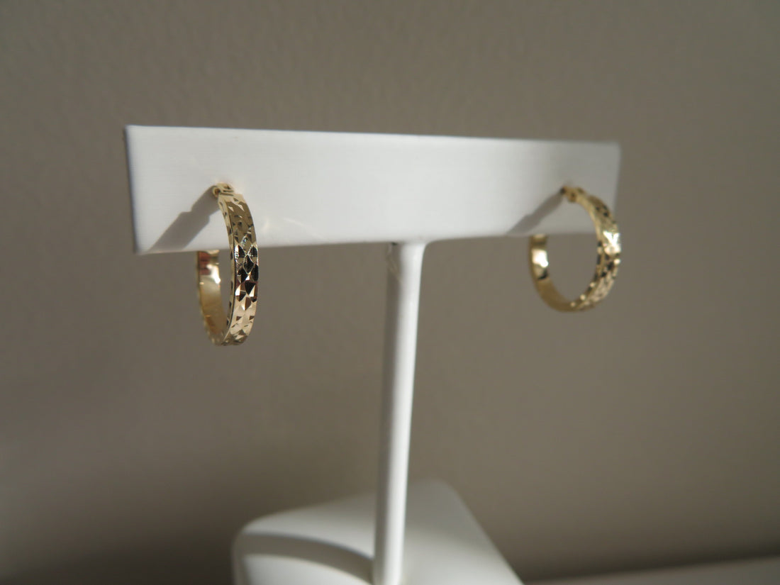 Zana Diamond Cut Gold Hoops