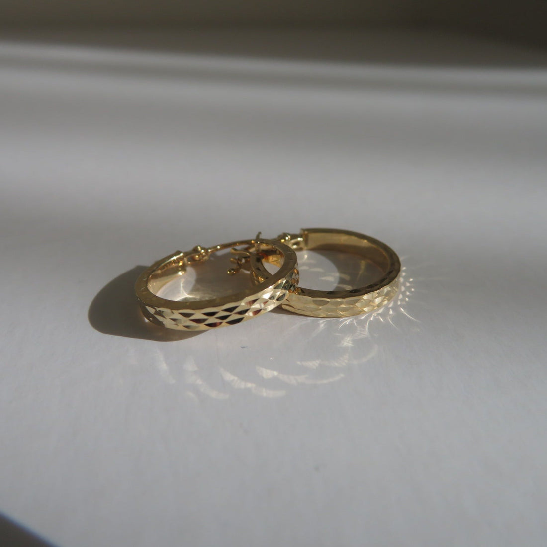 Zana Diamond Cut Gold Hoops