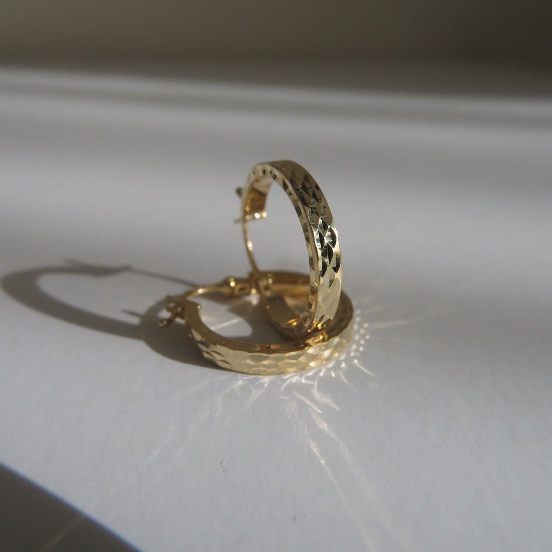 Zana Diamond Cut Gold Hoops