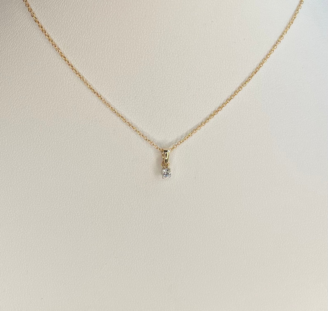 Luna Floating Natural Diamond Pendant Necklace