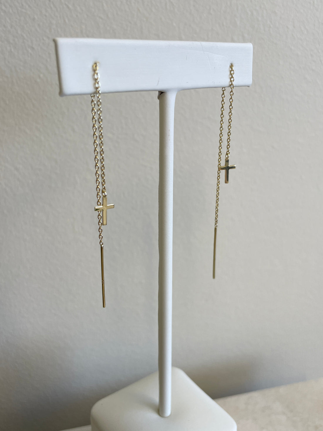 Magdalene Cross Thread Earrings
