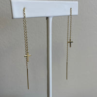Magdalene Cross Thread Earrings