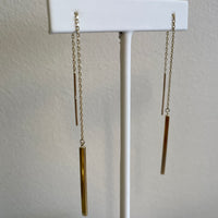 Farrah Thread Bar Earrings