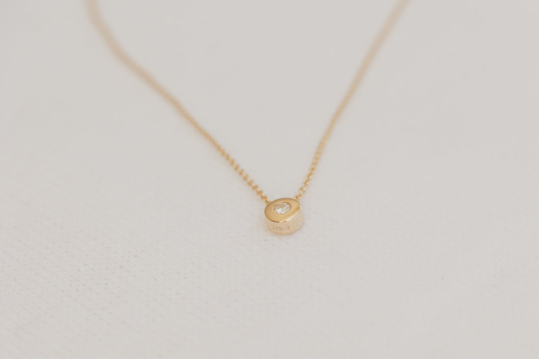 Infini Diamond Slider Gold Necklace