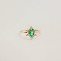 Isola starburst Gemstone + Diamond Ring