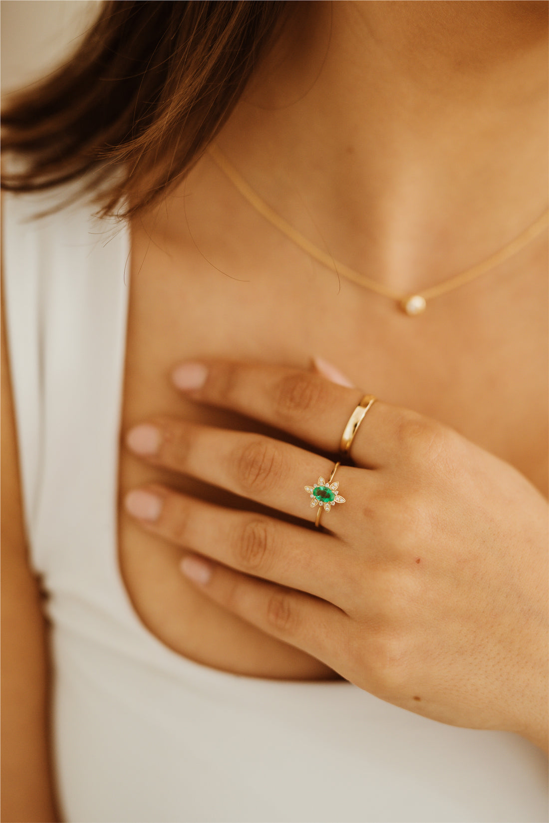 Isola starburst Gemstone + Diamond Ring