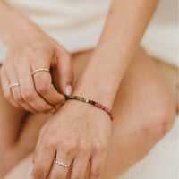 Lyon Asymmetrical Gold Diamond Band