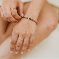 Lyon Asymmetrical Gold Diamond Band